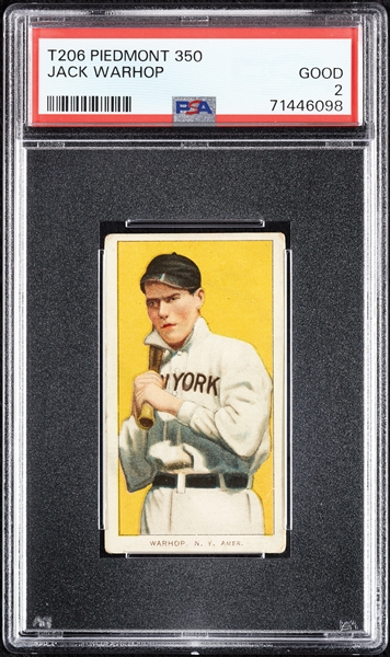 1909-11 T206 Jack Warhop PSA 2