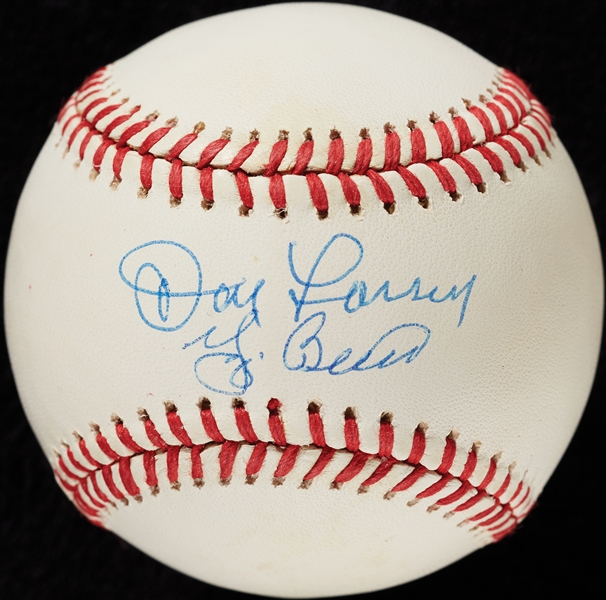 Don Larsen & Yogi Berra Signed OAL Baseball