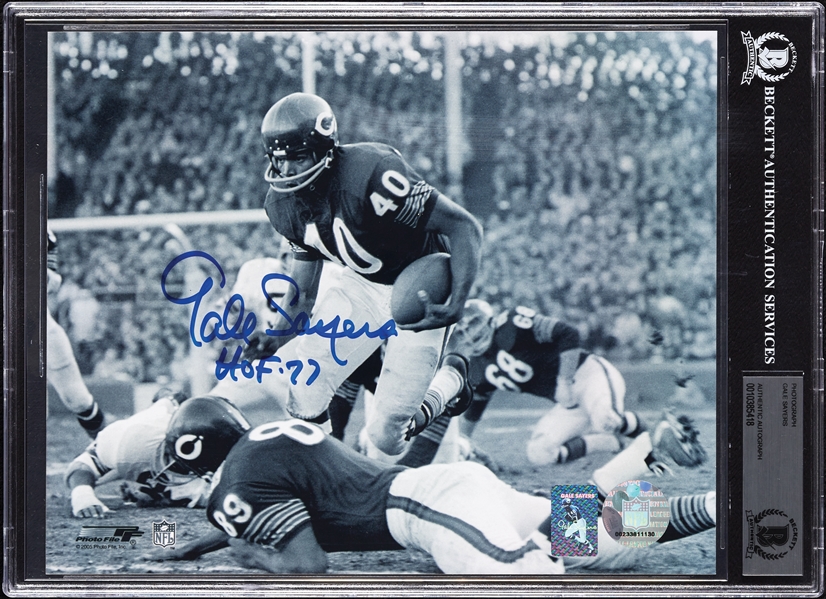 Gale Sayers Signed 8x10 Photo HOF 77 (BAS)