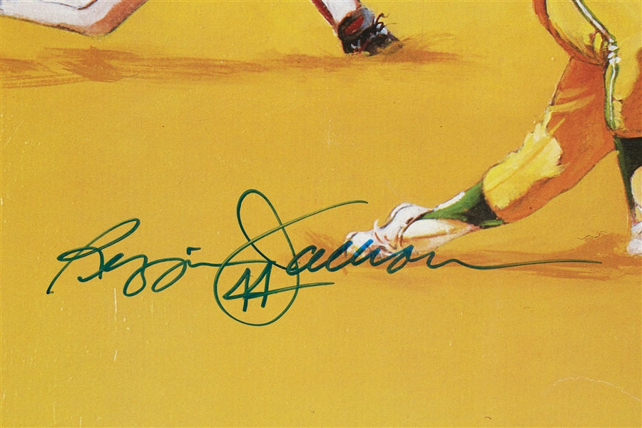 Reggie Jackson Signed Ron Lewis Artist's Proof Poster (PSA/DNA)