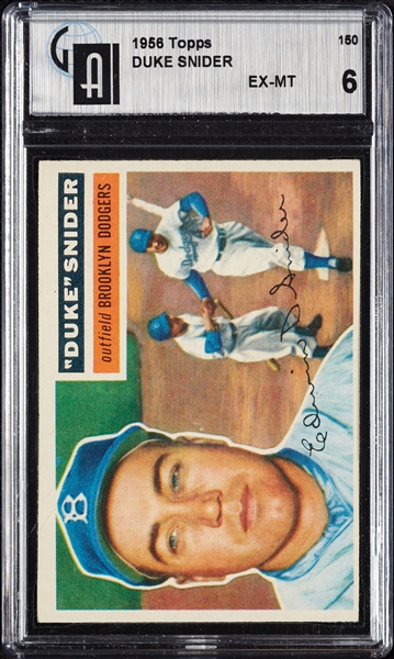 1956 Topps Duke Snider No. 150 GAI 6