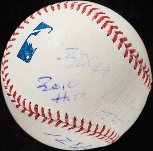 Wade Boggs Signed OML STAT Baseball with Multiple Inscriptions (PSA/DNA)