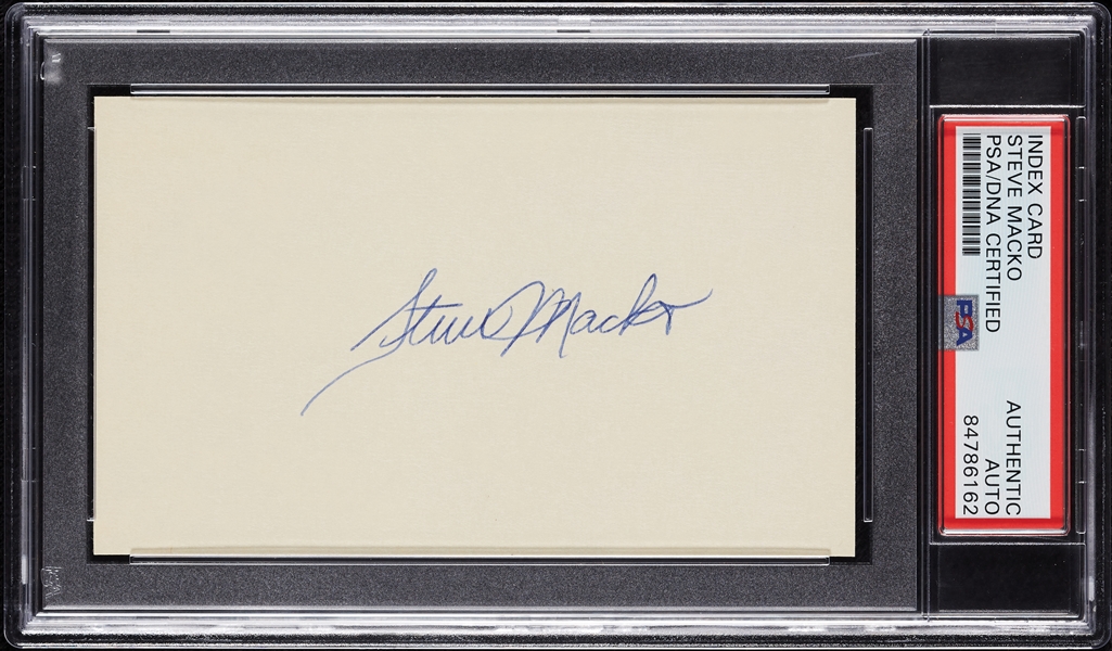 Steve Macko Signed 3x5 Index Card (PSA/DNA)