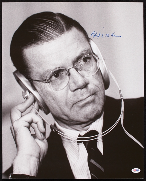 Robert S. McNamara (JFK Cabinet) Signed 16x20 Photo (PSA/DNA)