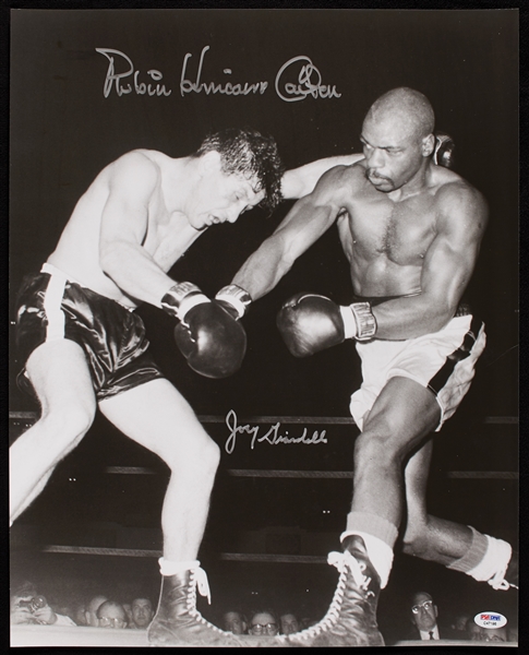 Rubin Hurricane Carter & Joey Giardello Signed 16x20 Photo (PSA/DNA)