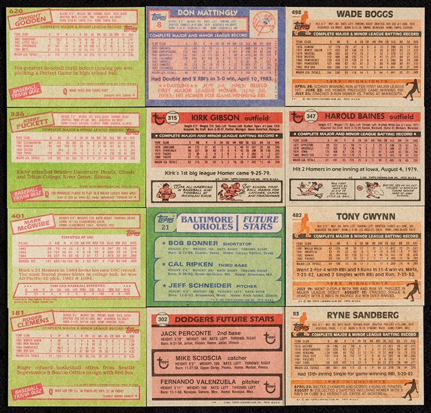 1979-85 Topps Baseball High-Grade Set Run, Plus 1993 and Extras (10)