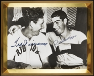 Ted Williams & Joe DiMaggio Signed 11x14 Framed Photo (BAS)