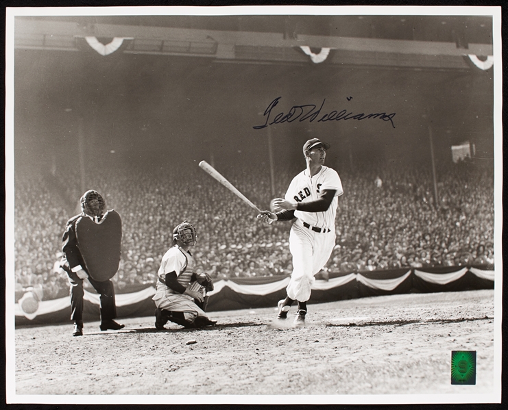 Ted Williams Signed 16x20 Photo (Green Diamond) (BAS)