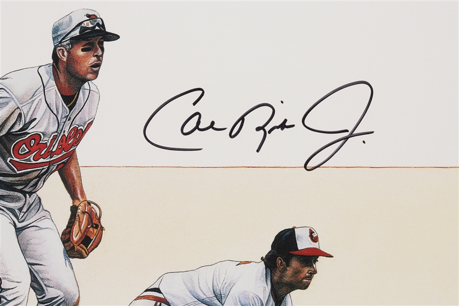 Cal Ripken Jr. Signed James Fiorentino Lou Gehrig Framed Lithograph (109/213) (BAS)