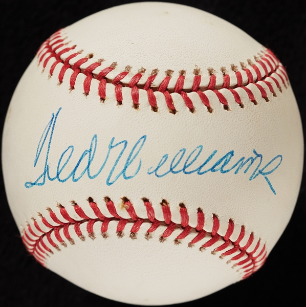 Ted Williams Single-Signed OAL Baseball (Green Diamond) (BAS)