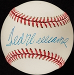 Ted Williams Single-Signed OAL Baseball (Green Diamond) (BAS)