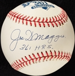 Joe DiMaggio Single-Signed OAL Baseball "361 HRs" (198/361) (Graded BAS 9)