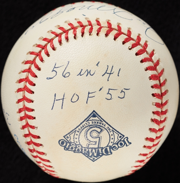 Joe DiMaggio Single-Signed OAL Baseball with Multiple Inscriptions (9/41) (BAS)