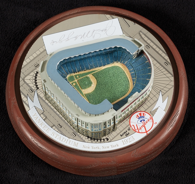 Joe DiMaggio Signed Yankee Stadium Display (BAS)