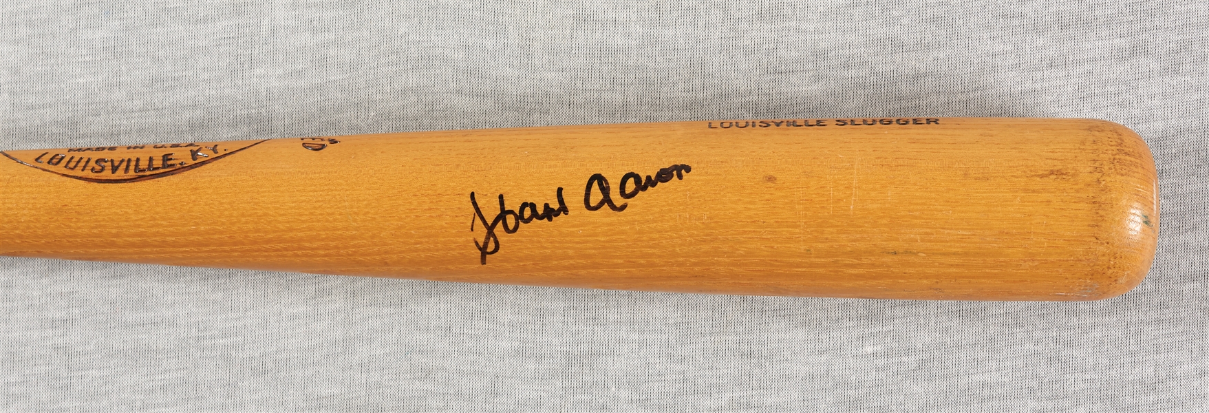 Hank Aaron Signed Louisville Slugger Store Model Bat (BAS)