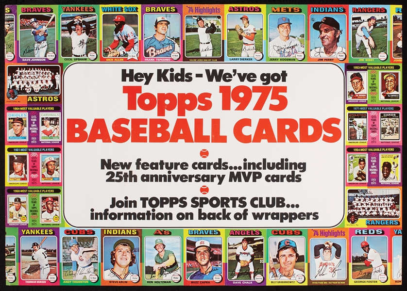 1975 Topps Baseball Advertising Sheet