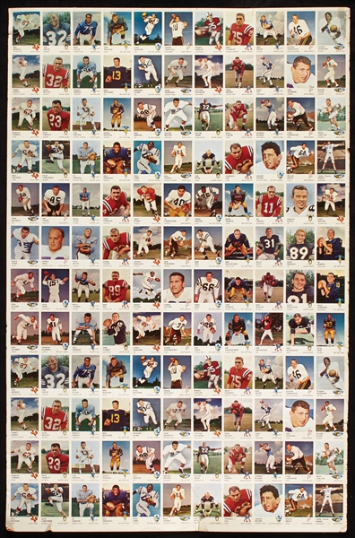 1961 Fleer Football Uncut Sheet (132)