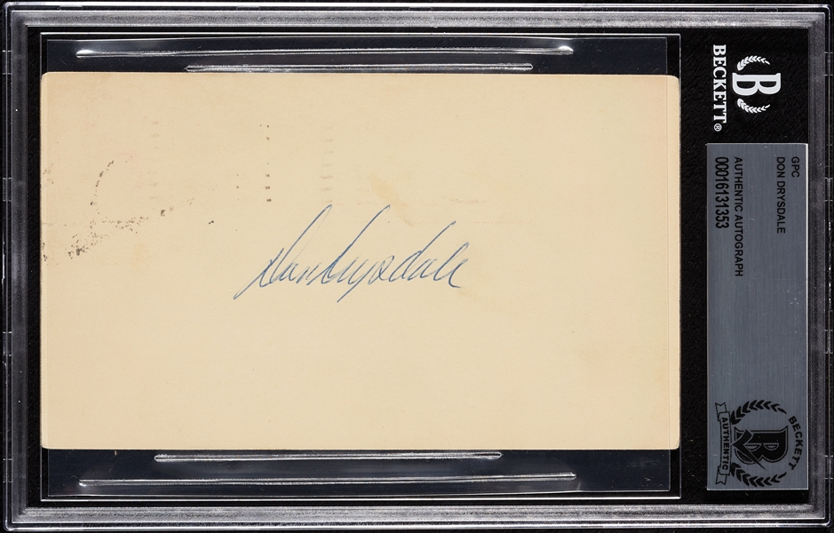 Don Drysdale Signed GPC from Rookie Year (1956) (BAS)