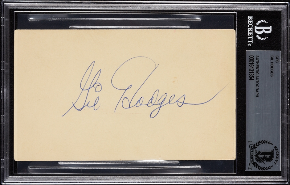 Gil Hodges Signed GPC (1956) (BAS)