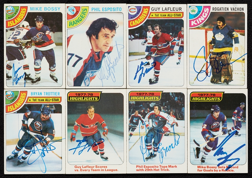 Signed 1978-79 Topps Hockey Near Set (253/264)