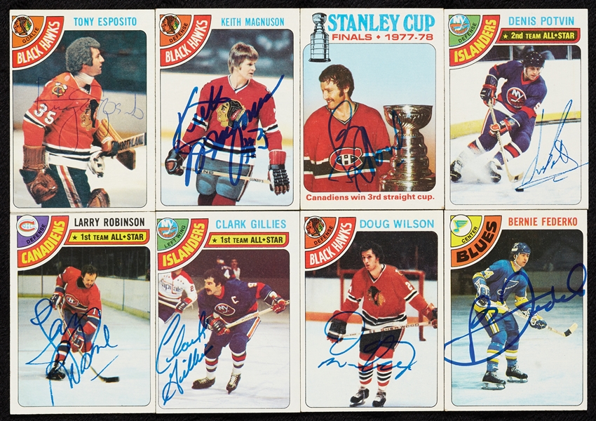 Signed 1978-79 Topps Hockey Near Set (253/264)