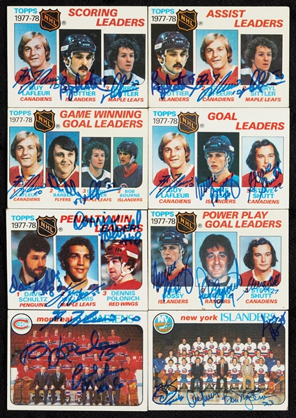 Signed 1978-79 Topps Hockey Near Set (253/264)