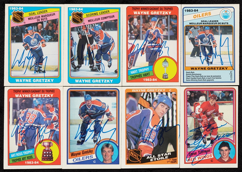 Signed 1984-85 O-Pee-Chee Hockey Near Set with (10) Wayne Gretzky Autos (391/395)