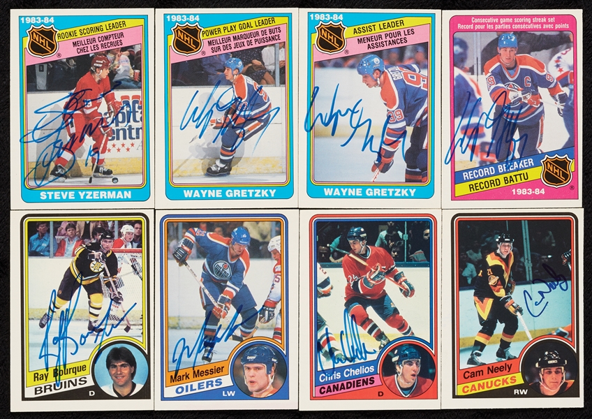 Signed 1984-85 O-Pee-Chee Hockey Near Set with (10) Wayne Gretzky Autos (391/395)