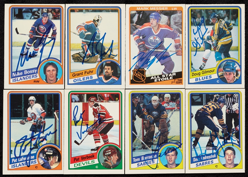 Signed 1984-85 O-Pee-Chee Hockey Near Set with (10) Wayne Gretzky Autos (391/395)