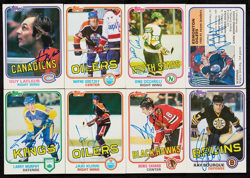 Signed 1981-82 Topps Hockey Near Set (196/198)