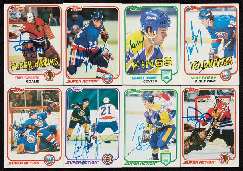 Signed 1981-82 Topps Hockey Near Set (196/198)