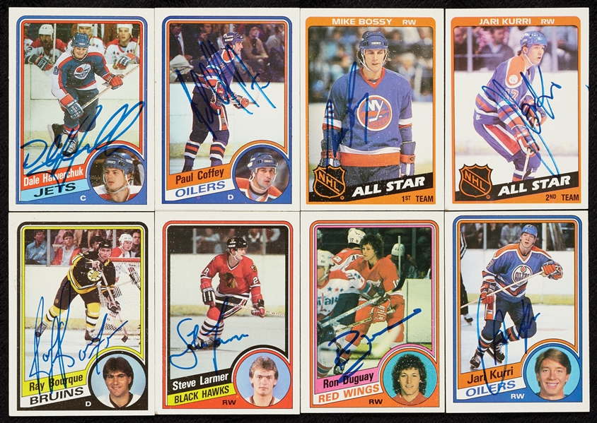 Signed 1984-85 Topps Hockey Near Set (162/165)