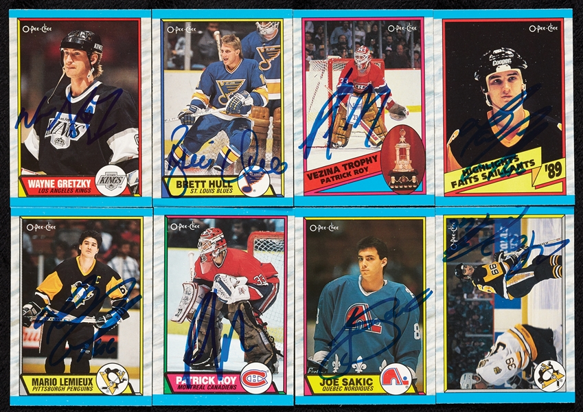 Signed 1989-90 O-Pee-Chee Hockey Near Set (318/330)