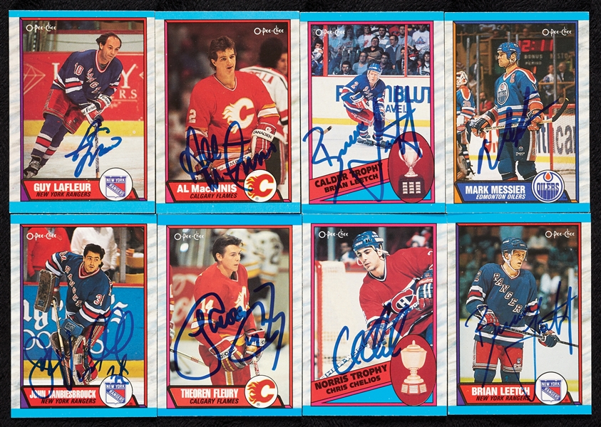 Signed 1989-90 O-Pee-Chee Hockey Near Set (318/330)