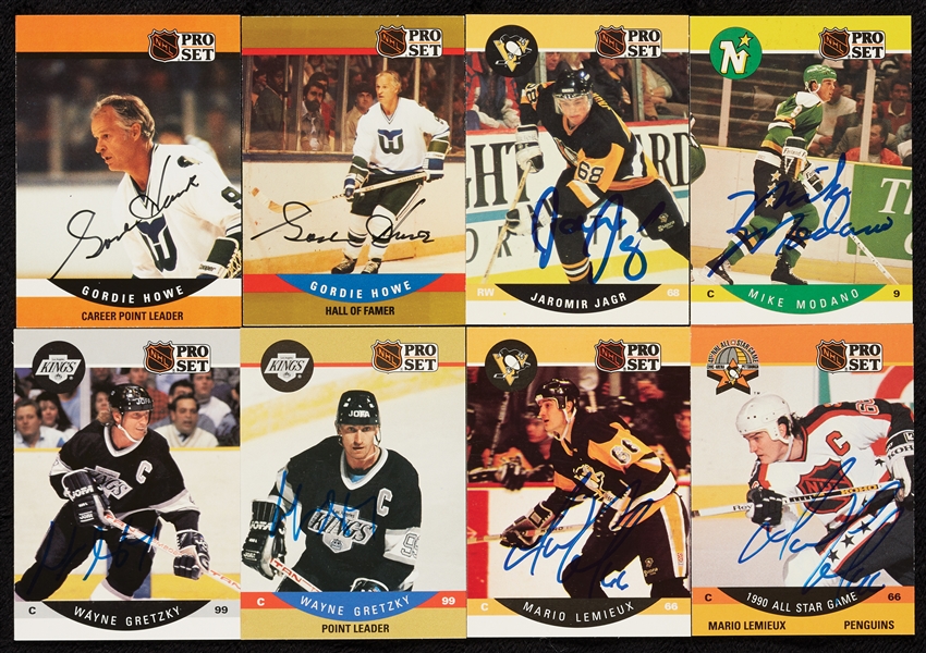 Signed 1990-91 Pro Set Hockey Near Set (657/702)