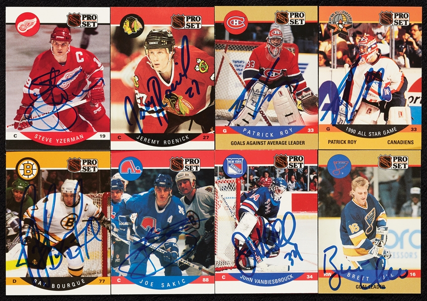 Signed 1990-91 Pro Set Hockey Near Set (657/702)