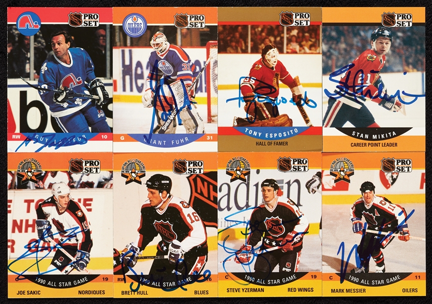 Signed 1990-91 Pro Set Hockey Near Set (657/702)