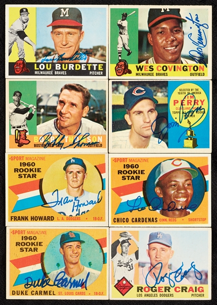 Signed 1960 Topps Baseball Collection (340)