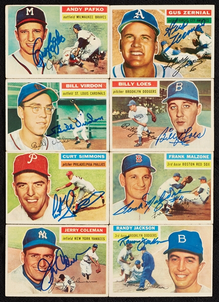 Signed 1955 & 1956 Topps Baseball Collection (214)