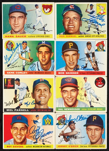 Signed 1955 & 1956 Topps Baseball Collection (214)