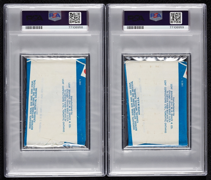 1960 Leaf Flags of All Nations Wax Pack Pair (Graded PSA 7 & PSA 6) (2)