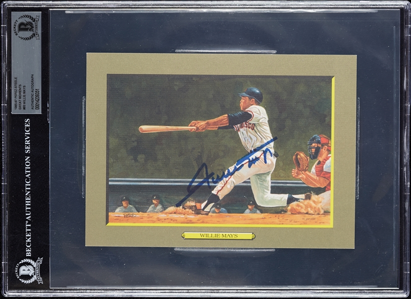 Willie Mays Signed Perez-Steele Great Moments (BAS)