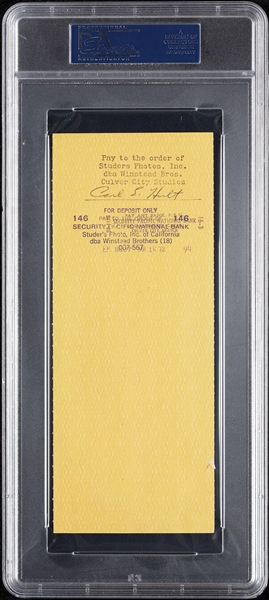 Gregory Peck Signed Check (PSA/DNA)