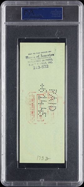 Errol Flynn Signed Check (PSA/DNA)