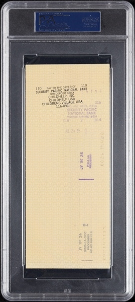 James Stewart Signed Check (PSA/DNA)