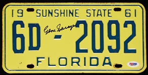 Gene Sarazen Signed Florida License Plate (PSA/DNA)