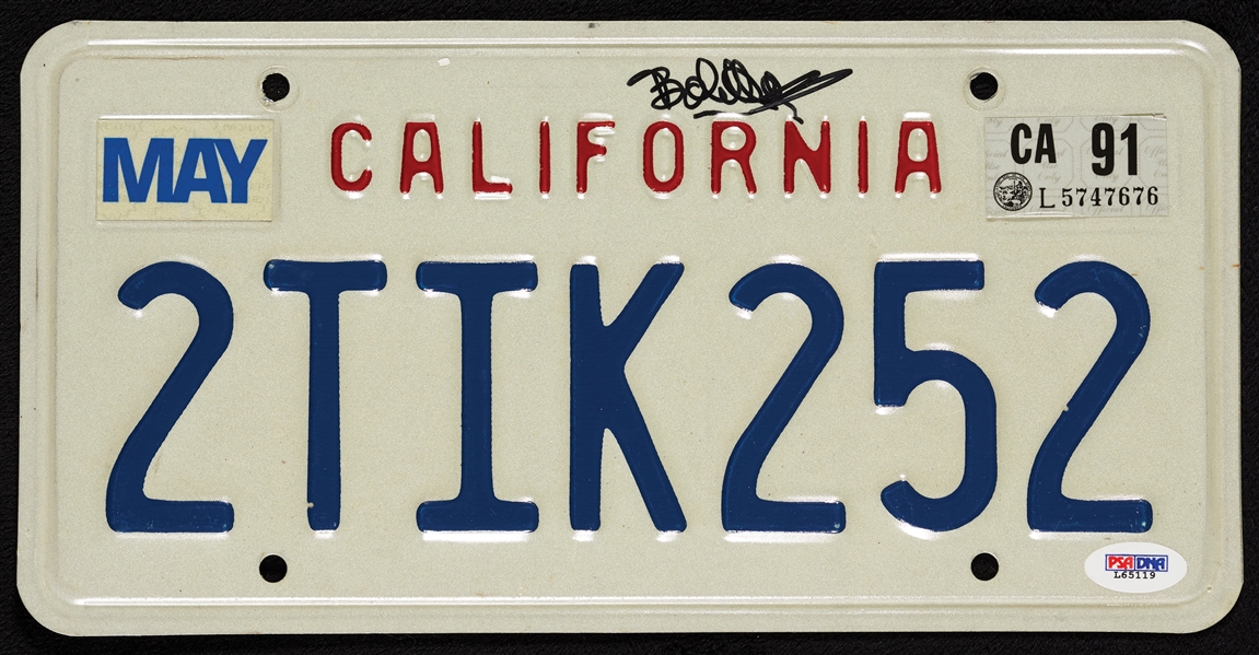 Bob Hope Signed California License Plate (PSA/DNA)