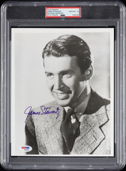 James Stewart Signed 8x10 Photo (Graded PSA/DNA 10)