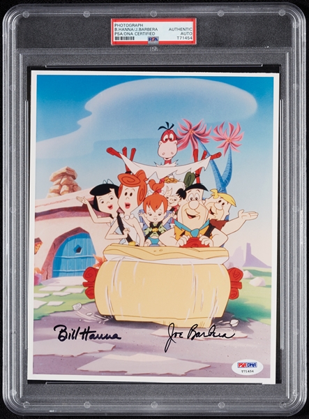 Bill Hanna & Joe Barbera Signed 8x10 Photo (PSA/DNA)