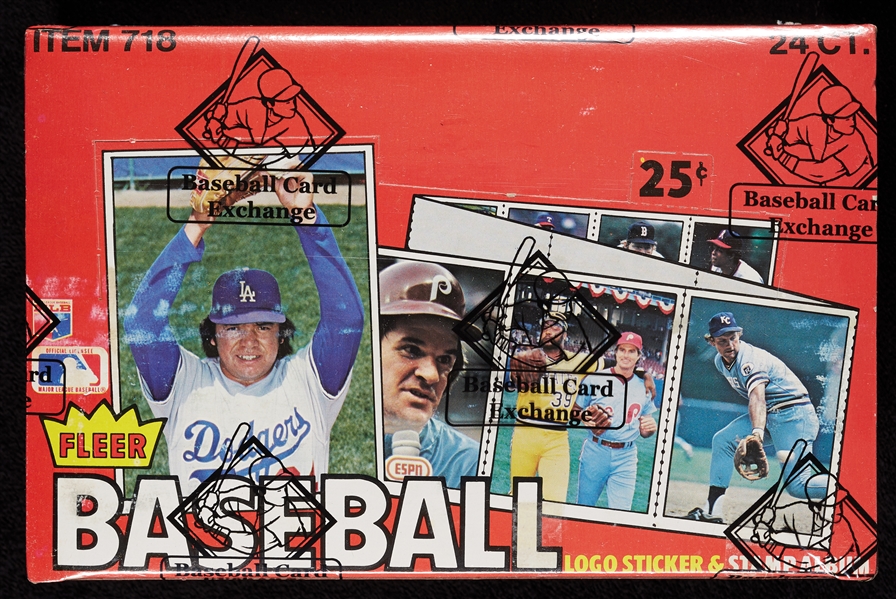 1982 Fleer Baseball Logo Sticker Albums Case (BBCE) (FASC)